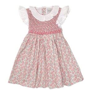 NWT Phlona Seattle WA Handcrafted Girls Size 5 Y Cottage Pink Floral Dress z